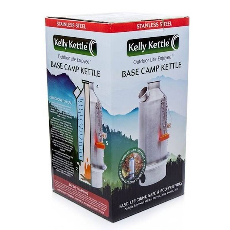 Kelly Kettle Base Camp Kettle 1,6 Liter Edelstahl