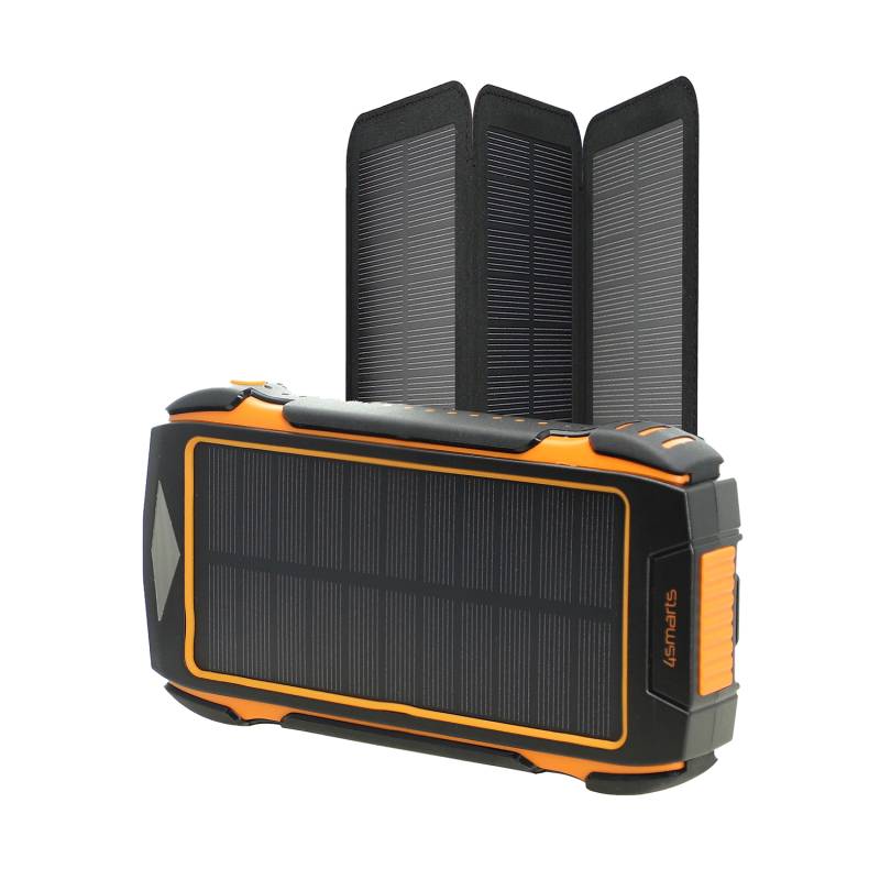 4smarts Solar Powerbank Rugged TitanPack ECO 20000mAh, schwarz