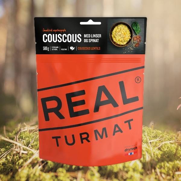 REAL Turmat Couscous mit Linsen und Spinat Trockenmahlzeit